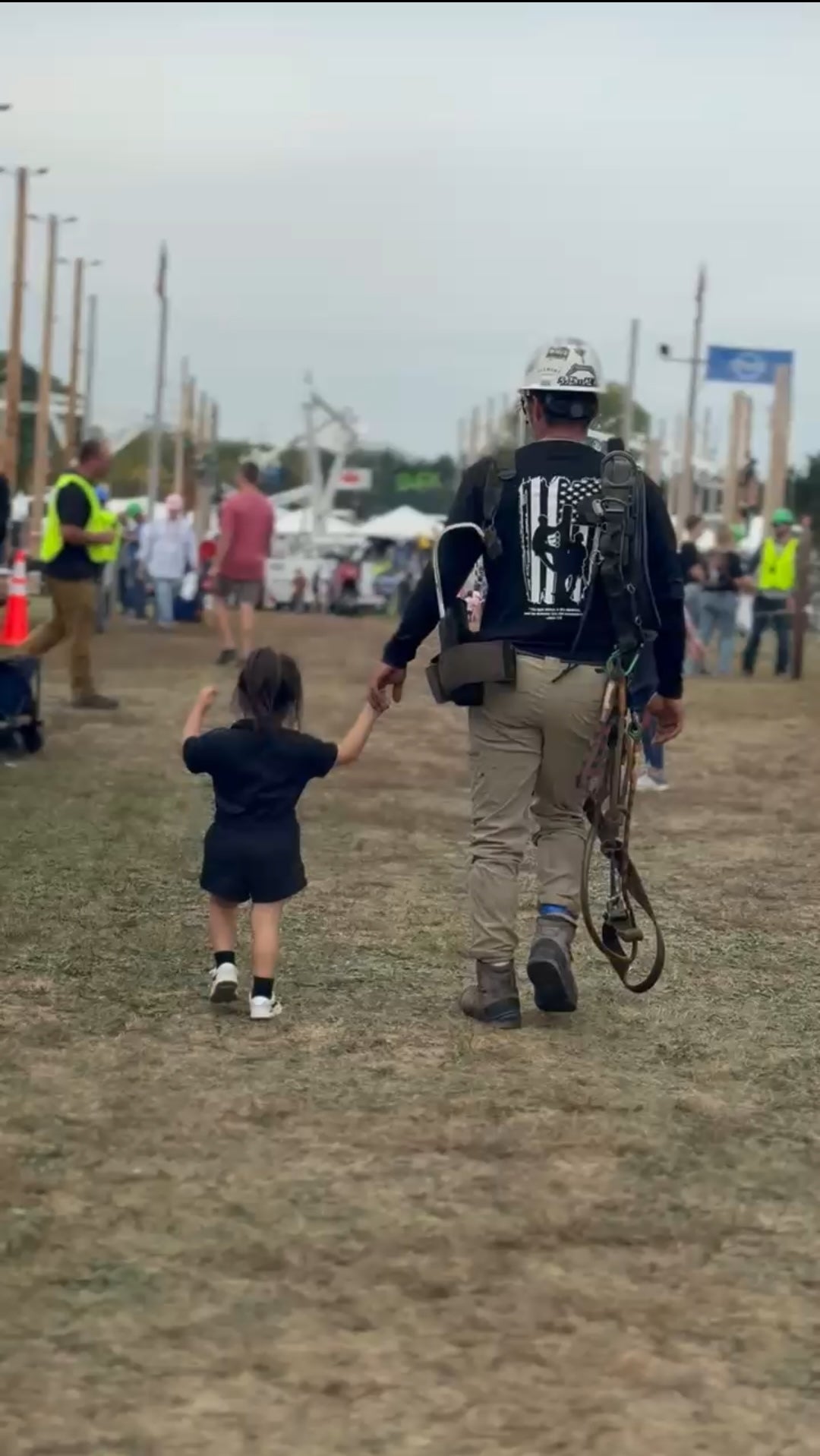 Shayla Gaffney Utility Pole Climbing Training