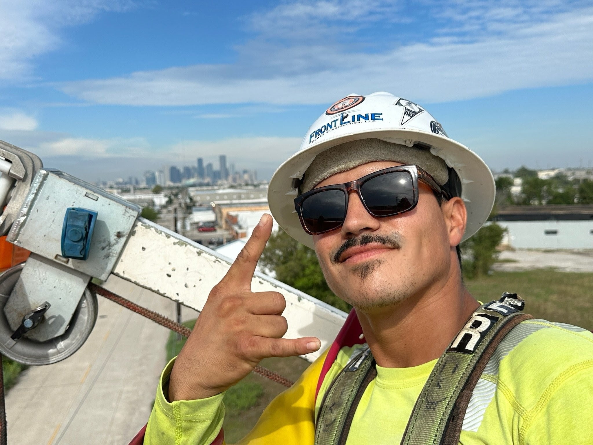 Shayla Gaffney Utility Pole Climbing Training