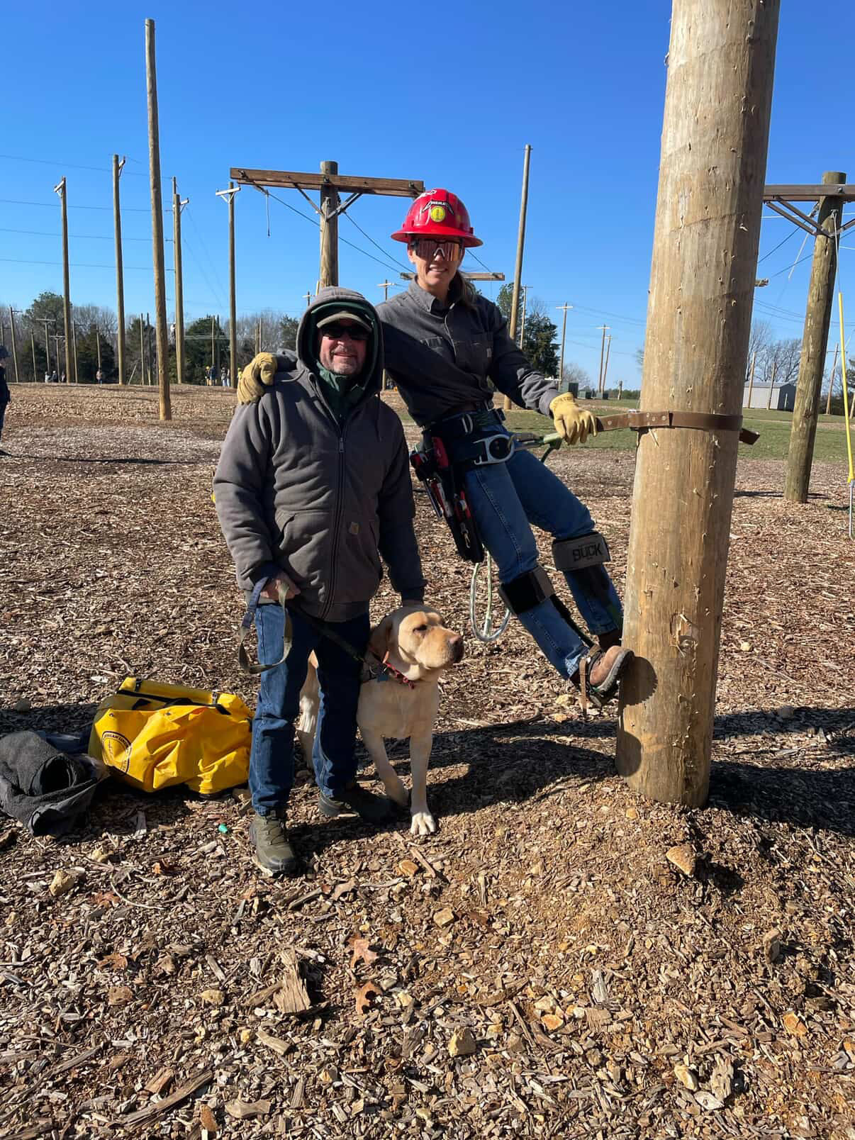 Shayla Gaffney Lineman Training Yard Portrait