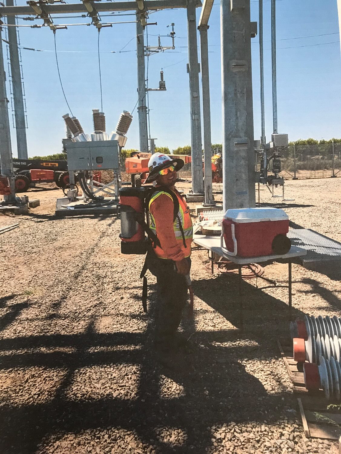 Shayla Gaffney and crew performing Storm Restoration Linework