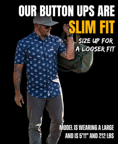 Bucket Truck Button Up (Blue)