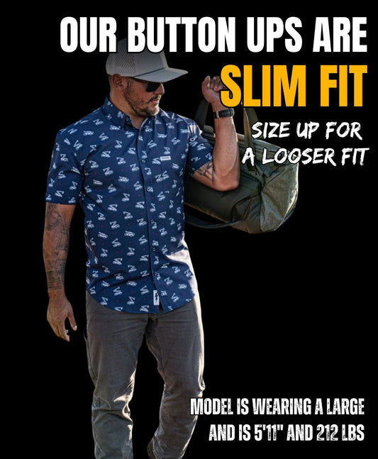 Bucket Truck Button Up (Blue)