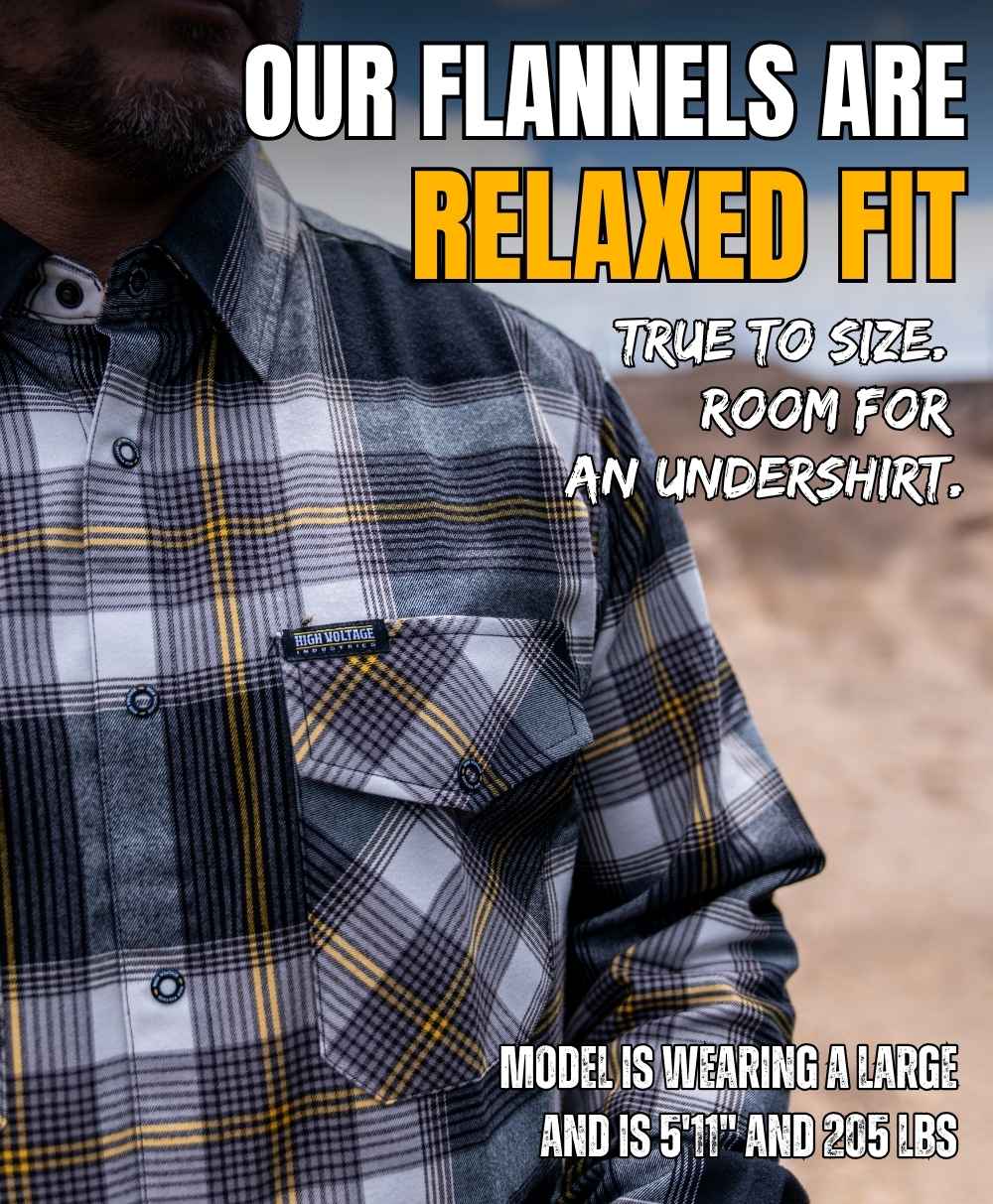 Groundbreaker Flannel (Black) - High Voltage Industries