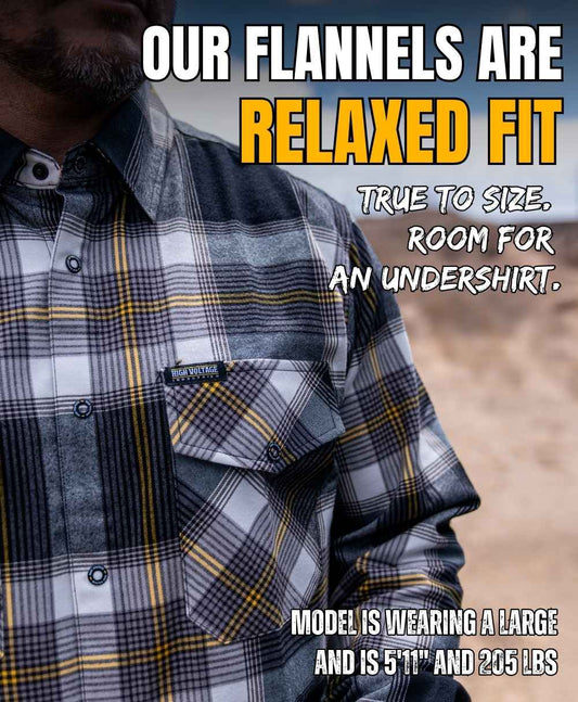 Groundbreaker Flannel (Black) - High Voltage Industries
