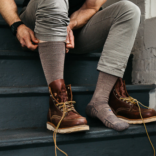 Camel City Mill Boot Wool Work Sock