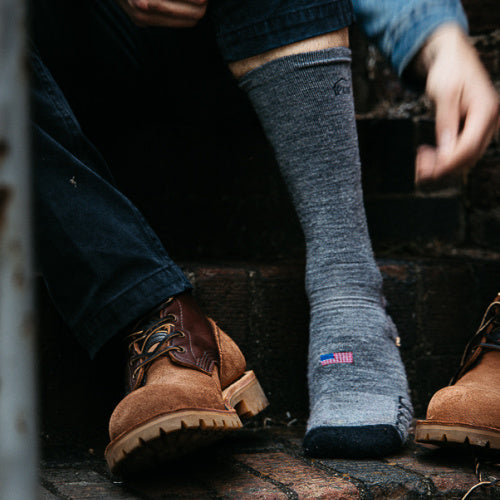 Camel City Mill Boot Wool Work Sock