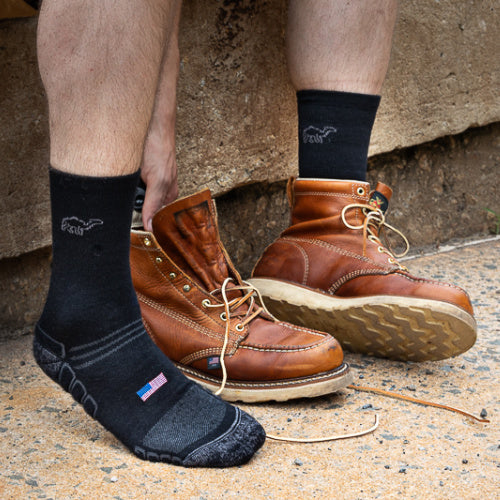 Camel City Mill Crew Wool Work Sock