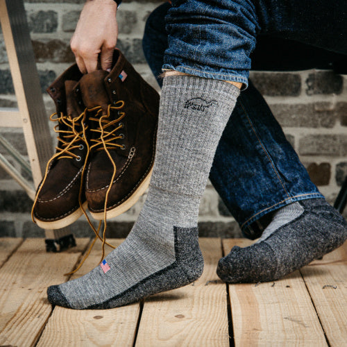 Camel City Mill Heavyweight Boot Wool Work Sock