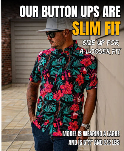 The Islander Button Up (Neon)