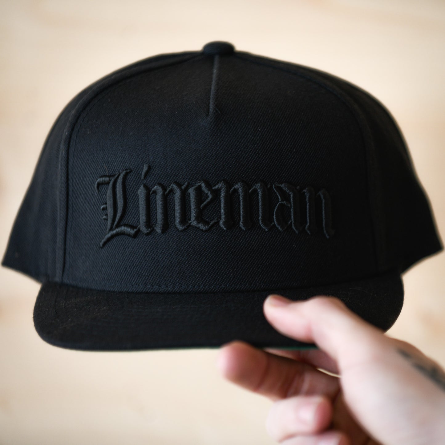 OG Lineman STEALTH Black Snapback