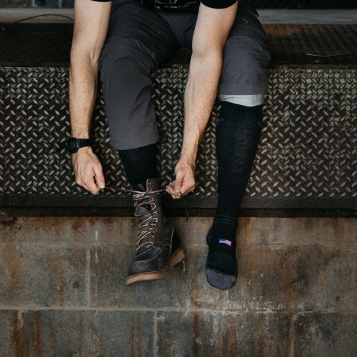 Camel City Mill Over the Calf Wool Work Sock - High Voltage Industries