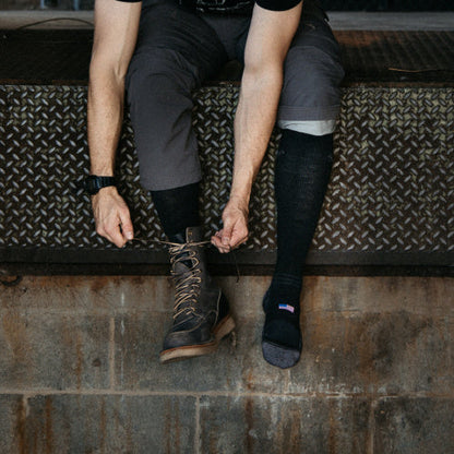Camel City Mill Over the Calf Wool Work Sock - High Voltage Industries