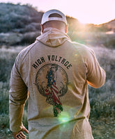 High Voltage Lightweight FR Hoodie Old Glory - High Voltage Industries