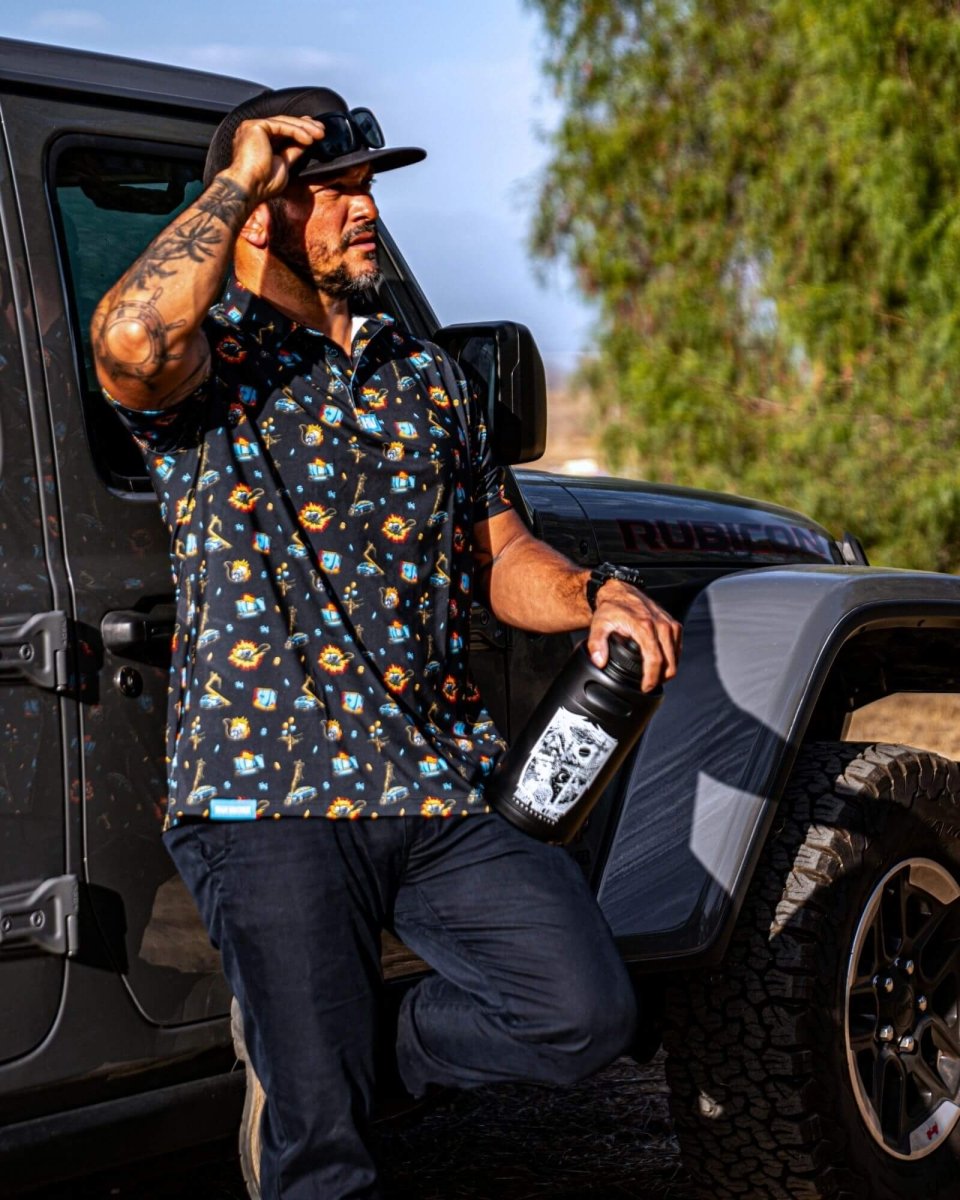Overtime Polo (Black) - High Voltage Industries