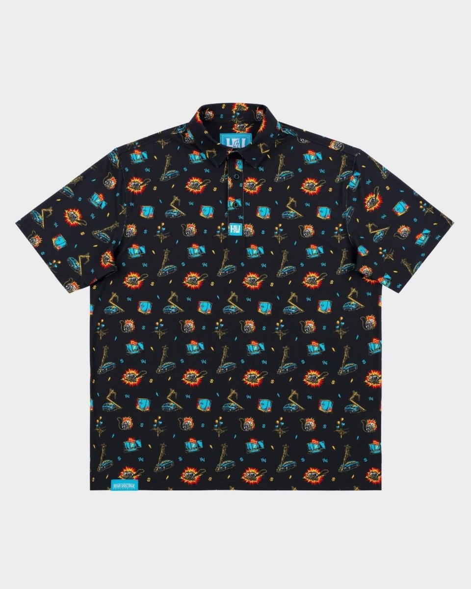 Overtime Polo (Black) - High Voltage Industries