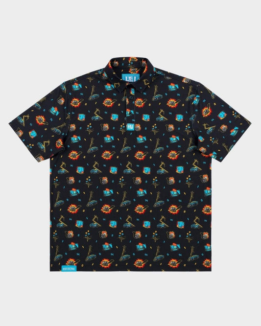 Overtime Polo (Black) - High Voltage Industries