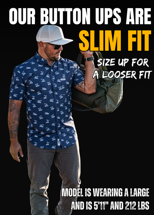 Bucket Truck Button Up (Blue)