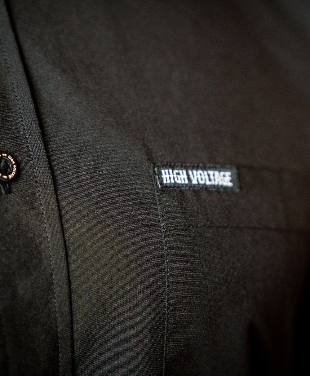 The Foreman Longsleeve Button Up (Black) by High Voltage Industries