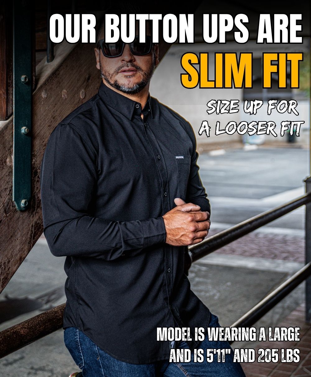 The Foreman Longsleeve Button Up (Black) by High Voltage Industries