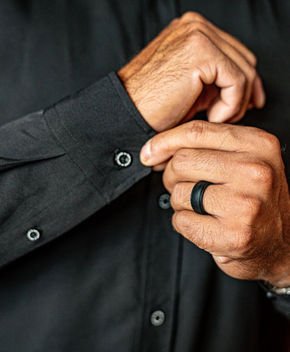The Foreman Longsleeve Button Up (Black) by High Voltage Industries