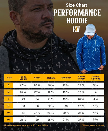 Highline Performance Hoodie - (Blue) - High Voltage Industries