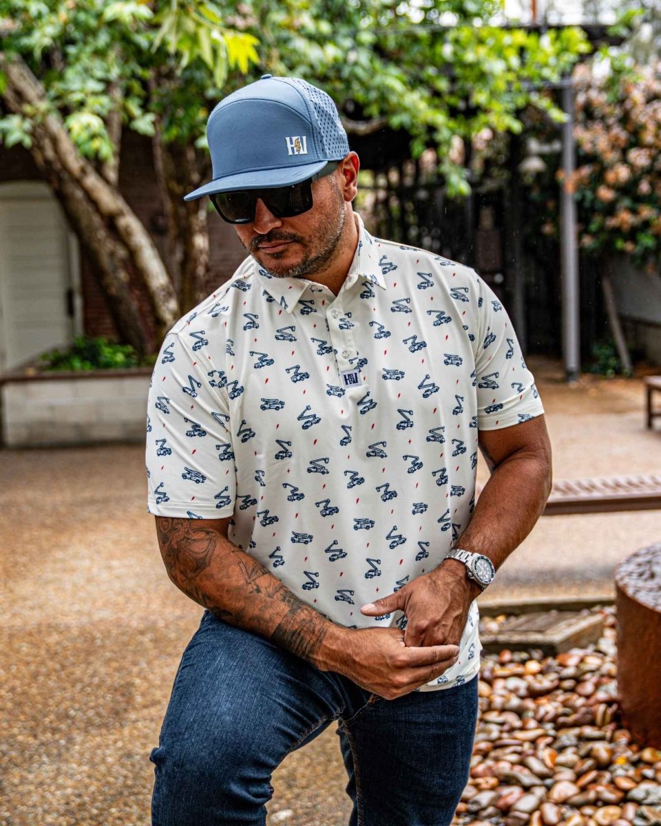 Bucket Truck Polo (White) - High Voltage Industries