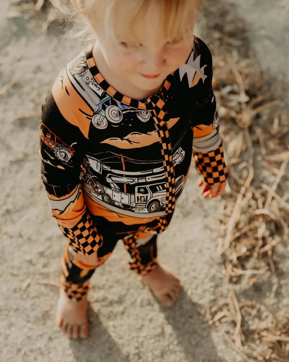 High Voltage Zip Up Pajamas/ PREORDER: EST. SHIPPING: DECEMBER 7- 14 - High Voltage Industries