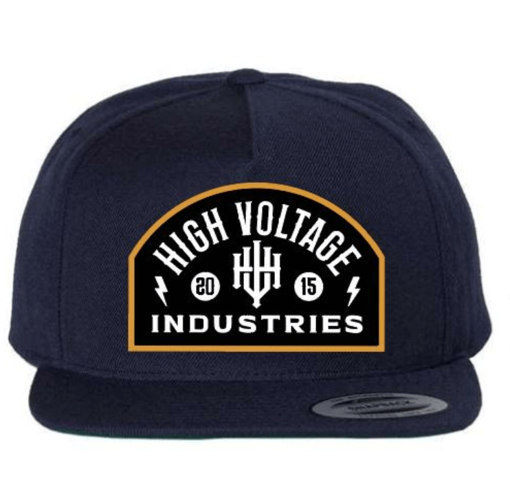 Badge Navy Snapback - High Voltage Industries