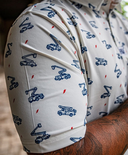 Bucket Truck Polo (White) - High Voltage Industries
