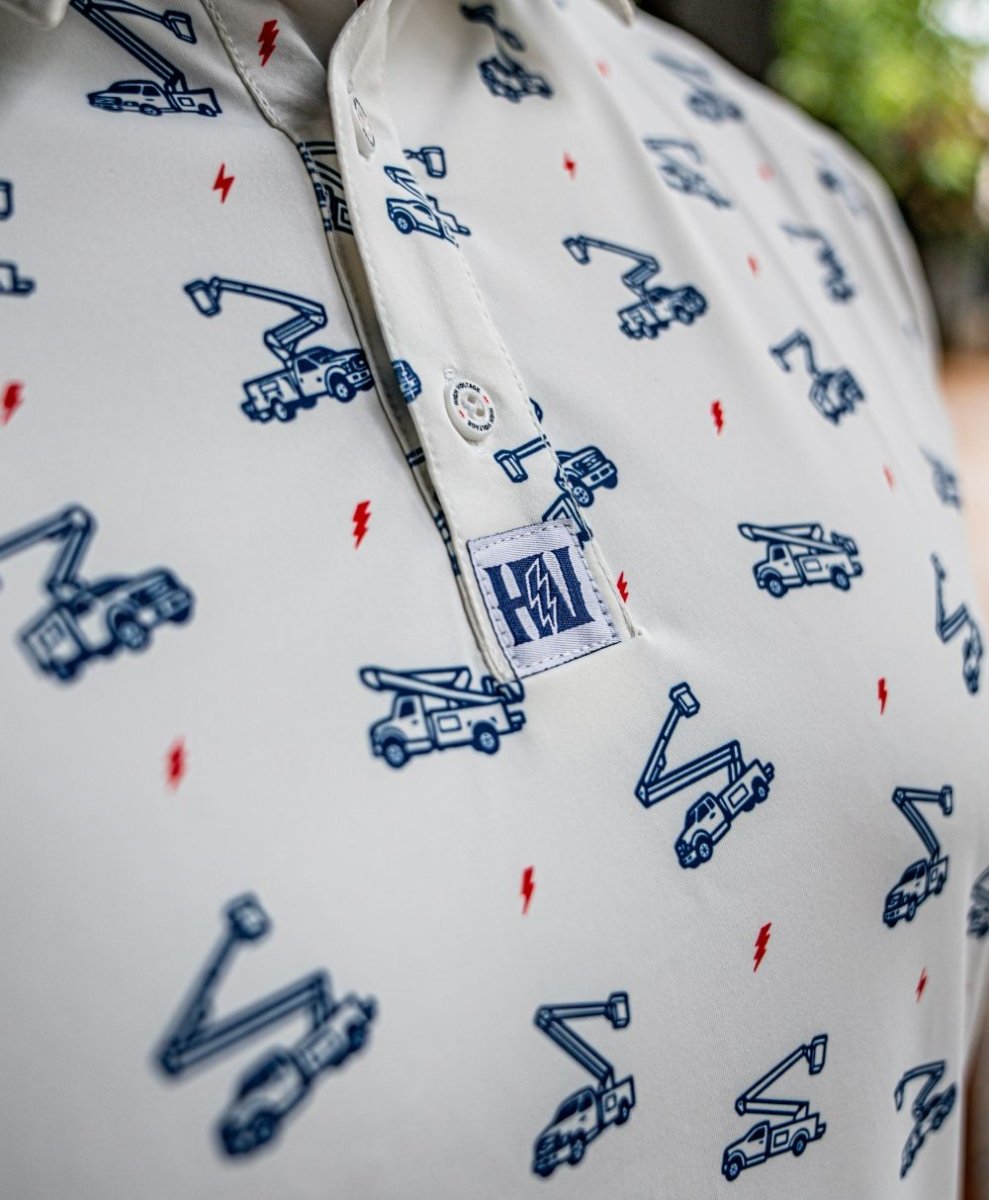 Bucket Truck Polo (White) - High Voltage Industries