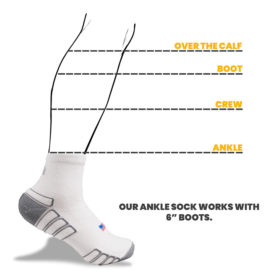 Camel City Mill Ankle Wool Work Sock - High Voltage Industries