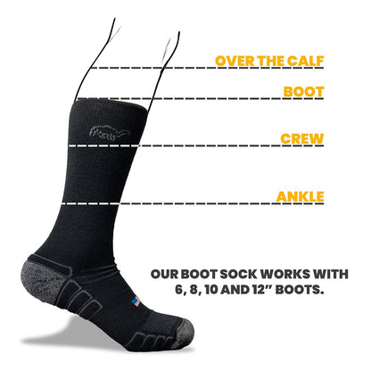 Camel City Mill Boot Wool Work Sock - High Voltage Industries
