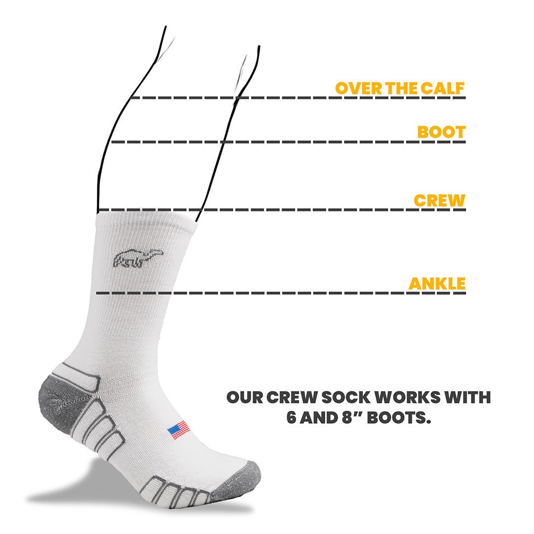 Camel City Mill Crew Wool Work Sock - High Voltage Industries