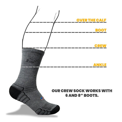 Camel City Mill Crew Wool Work Sock - High Voltage Industries