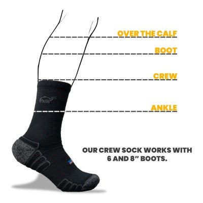 Camel City Mill Crew Wool Work Sock - High Voltage Industries