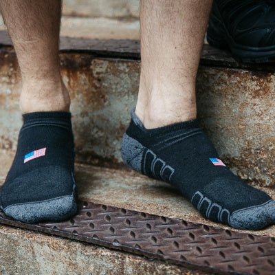 Camel City Mill No-Show Wool Work Sock - High Voltage Industries