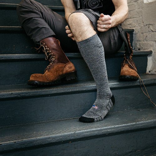 Camel City Mill Over the Calf Wool Work Sock - High Voltage Industries