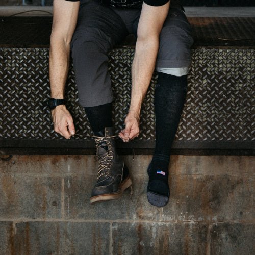 Camel City Mill Over the Calf Wool Work Sock - High Voltage Industries