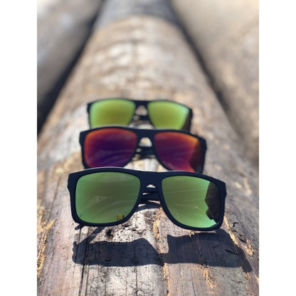 Co Eyewear - A Phase Z87+ Matte Black - Mirrored Color Lens Options - High Voltage Industries