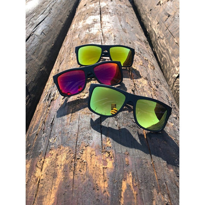 Co Eyewear - A Phase Z87+ Matte Black - Mirrored Color Lens Options - High Voltage Industries
