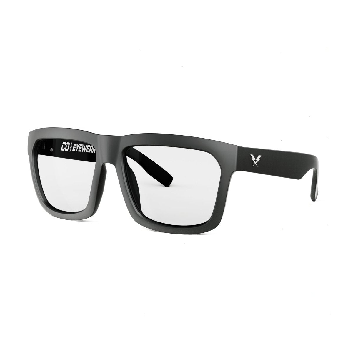 Co Eyewear - Hard Money Z87 Matte Black XL series Rx Lenses - High Voltage Industries