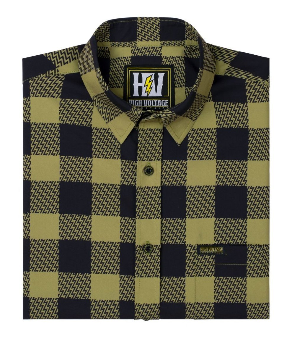 Decoy Button Up (Green) - High Voltage Industries
