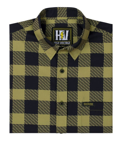 Decoy Button Up (Green) - High Voltage Industries