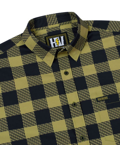 Decoy Button Up (Green) - High Voltage Industries