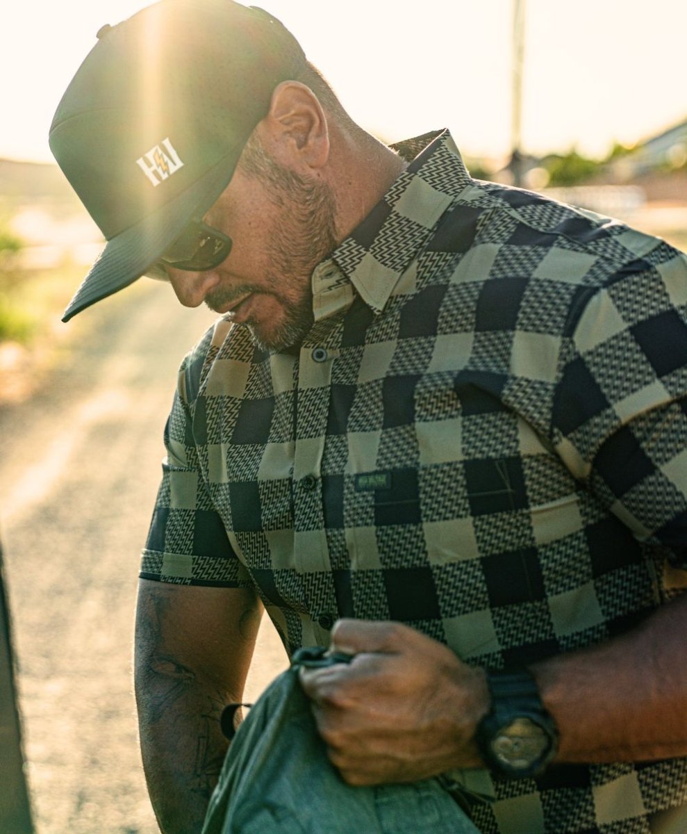 Decoy Button Up (Green) - High Voltage Industries