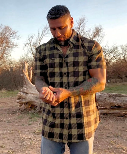 Decoy Button Up (Green) - High Voltage Industries