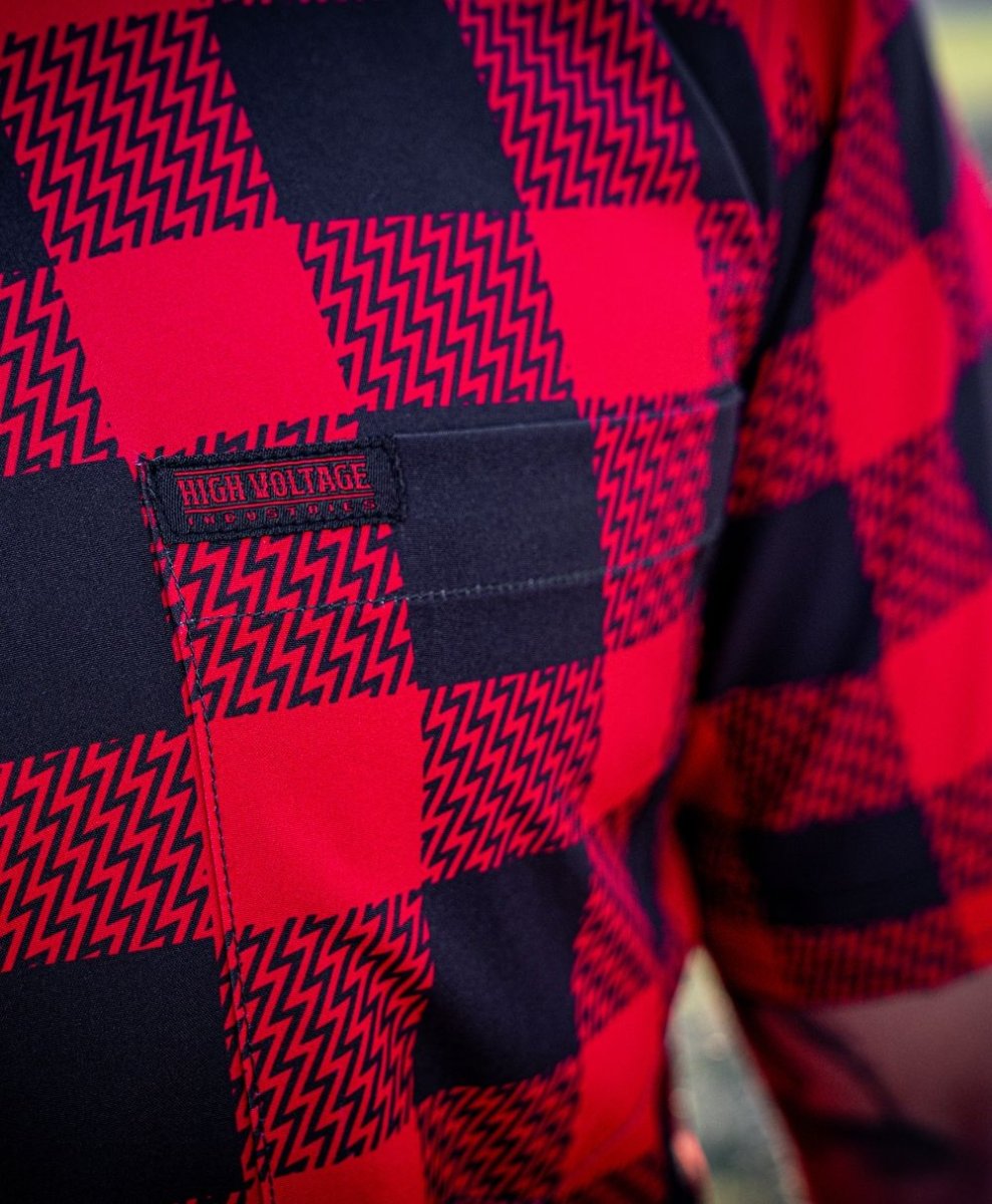 Decoy Button Up (Red) - High Voltage Industries