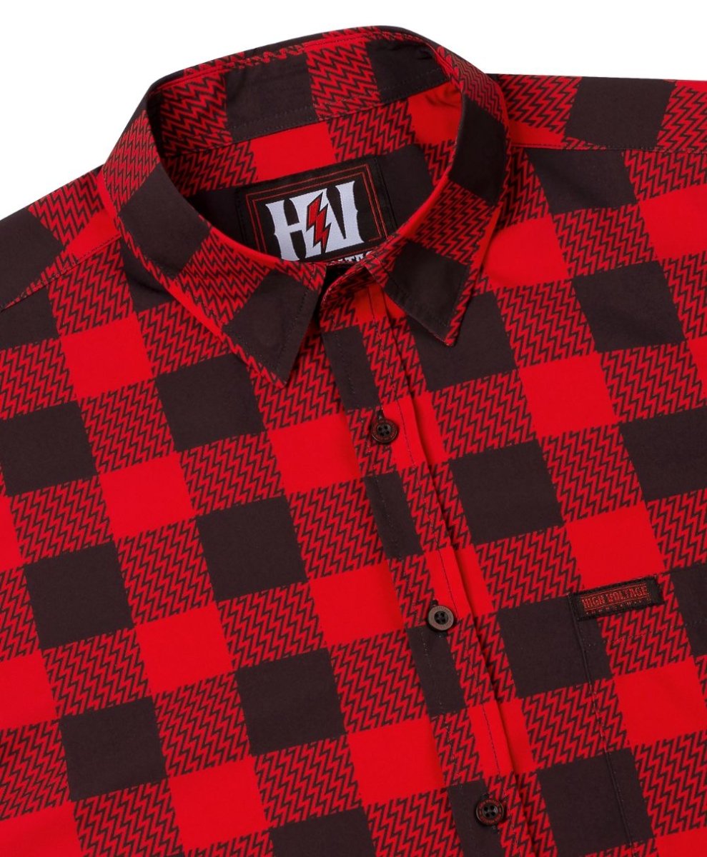 Decoy Button Up (Red) - High Voltage Industries