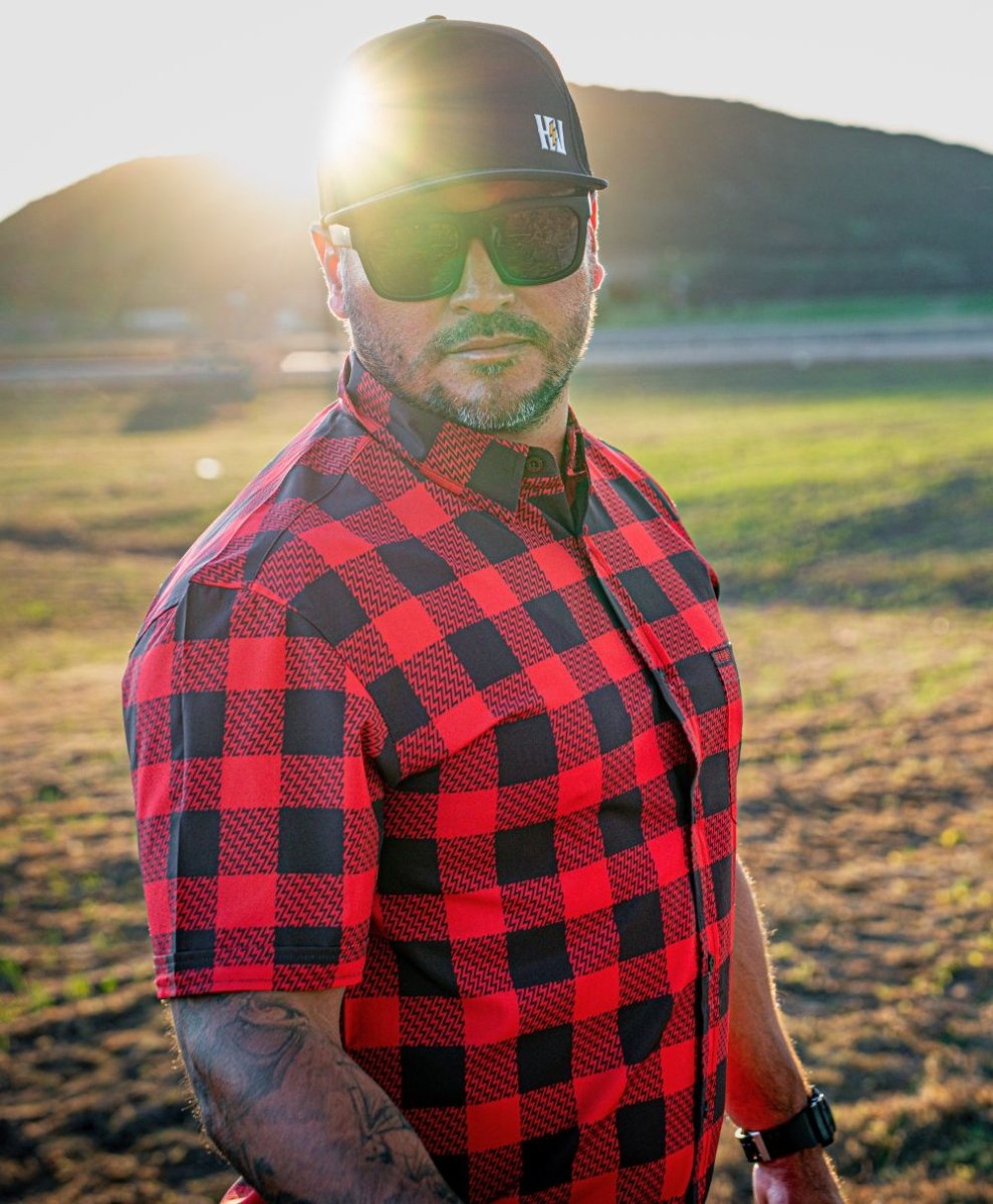 Decoy Button Up (Red) - High Voltage Industries