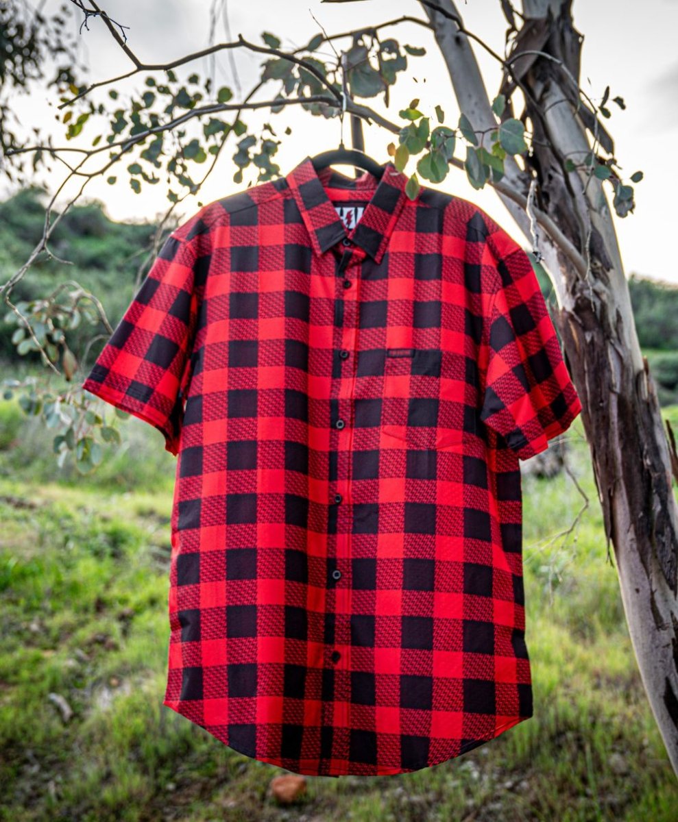 Decoy Button Up (Red) - High Voltage Industries